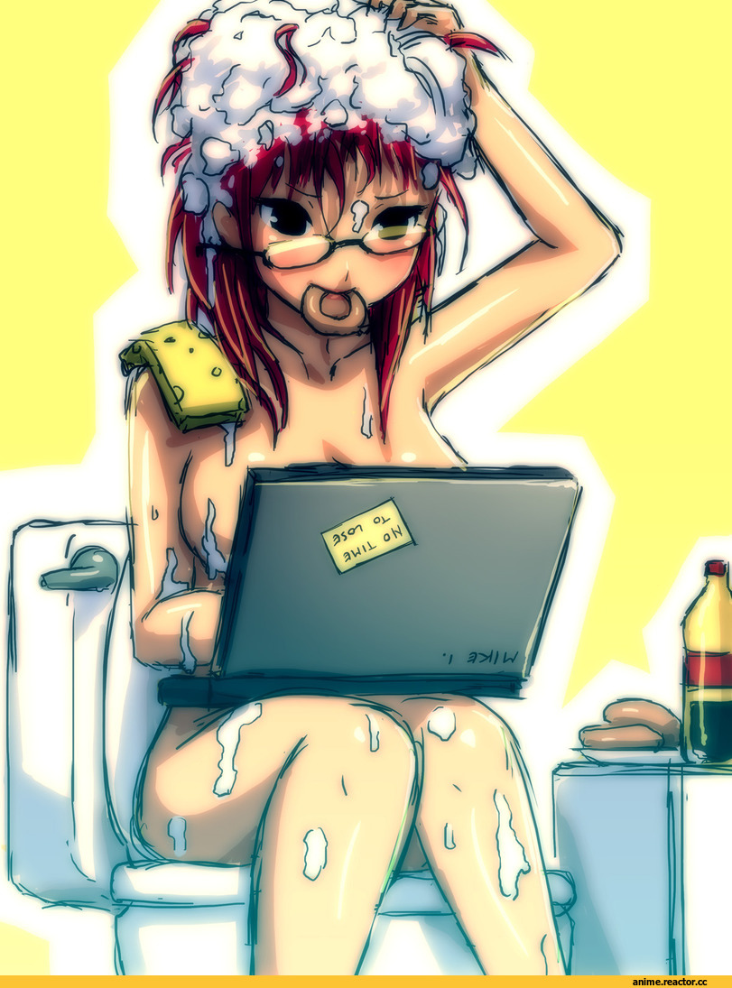 Anime Art, Mike Inel, Anime Ero Swim, Anime Ero, Anime Ero Megane, Anime