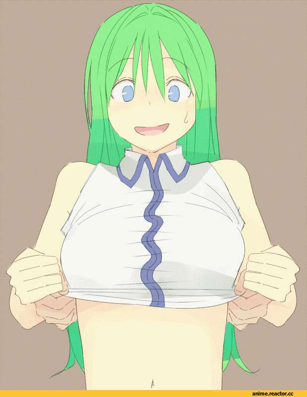 Kochiya Sanae, Touhou Project, tamago soup, Anime Ero Oppai, Anime Ero, Anime Adult gifs, Anime