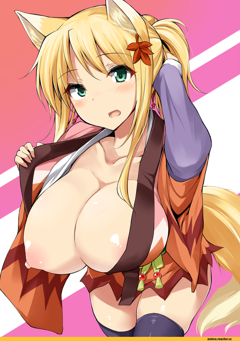 Dog Days, Yukikaze Panettone, Kitsune, Animal Ears, mikage kirino, Anime Ero Oppai, Anime Ero, Anime Ero Kyonyuu, Anime