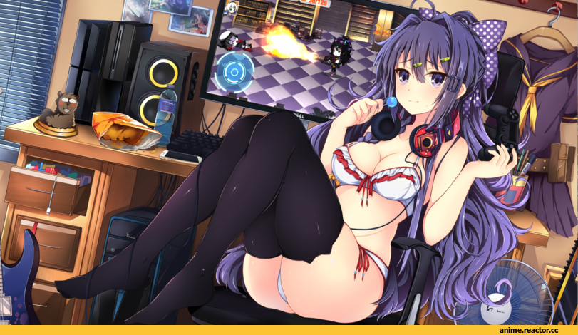 Raiden Mei, Benghuai Xueyuan, Anime Adult pantsu, Anime Ero, Jianren, headphones, Anime