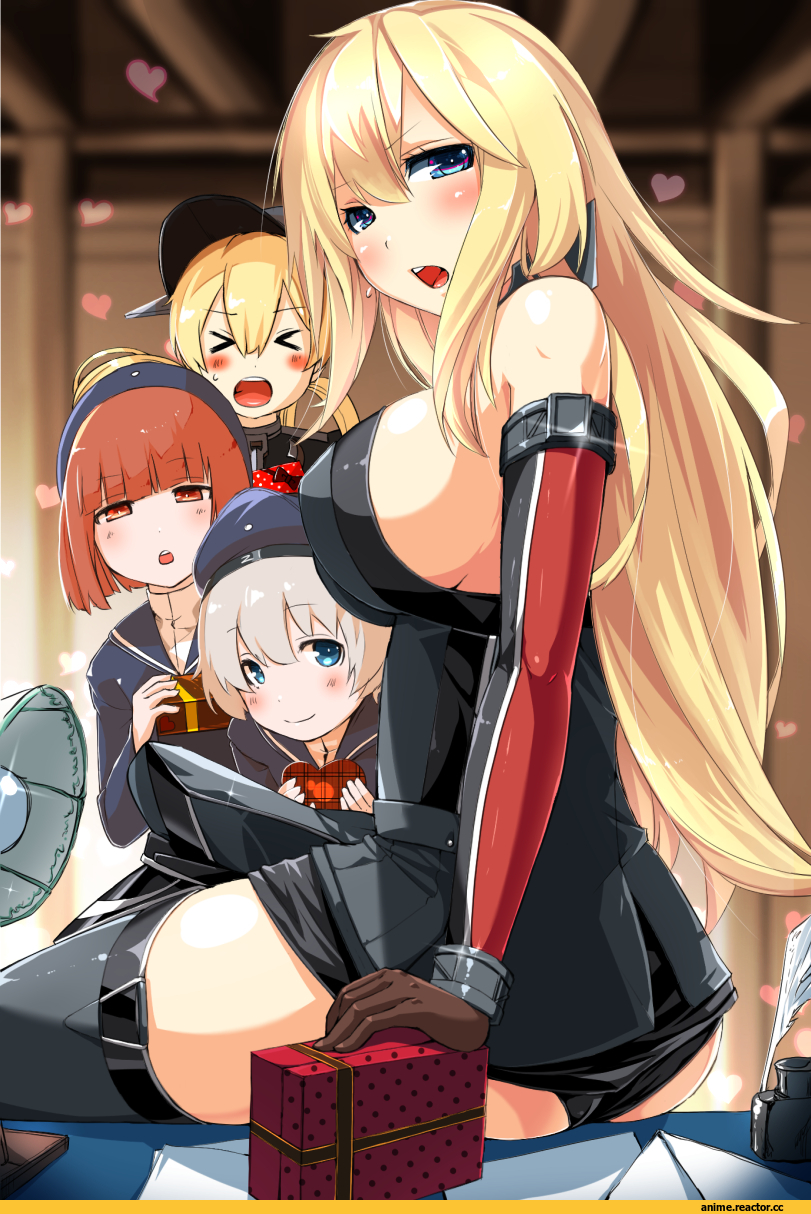 Anime Art, Meth (Emethmeth), Kantai Collection, Bismarck (Kantai Collection), Prinz Eugen (Kantai Collection), Z3 Max Schultz (Kantai Collection), Z1 Leberecht Maass (Kantai Collection), Anime Ero, Anime Adult pantsu, Anime