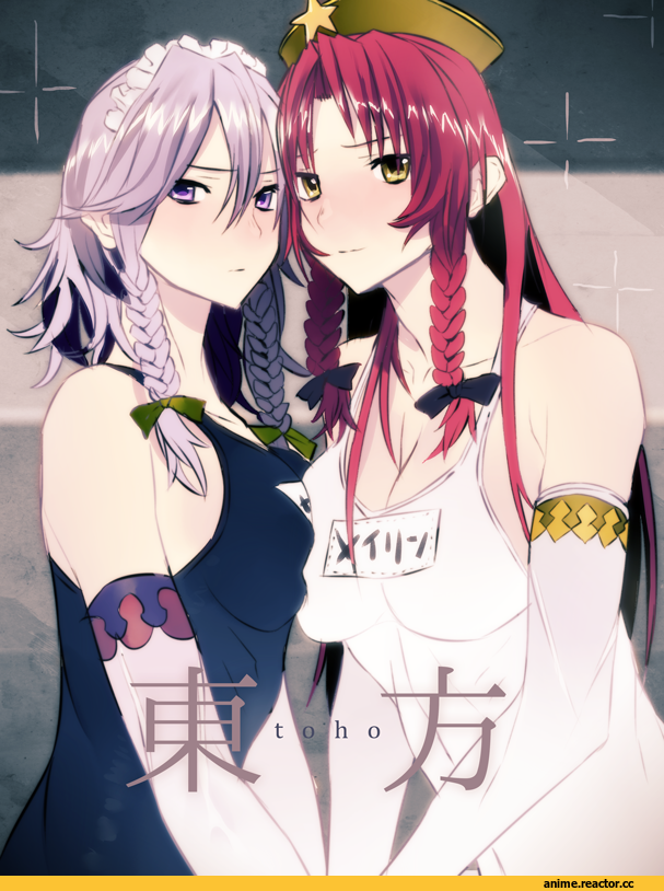 Anime Ero, Anime Ero Swim, Touhou Project, Hong Meiling, Izayoi Sakuya, tazuma (u283), Anime