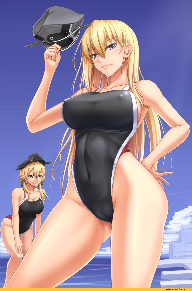 Kantai Collection, Anime Ero Swim, Anime Ero, bismarck, Prinz Eugen, oshiri, Anime
