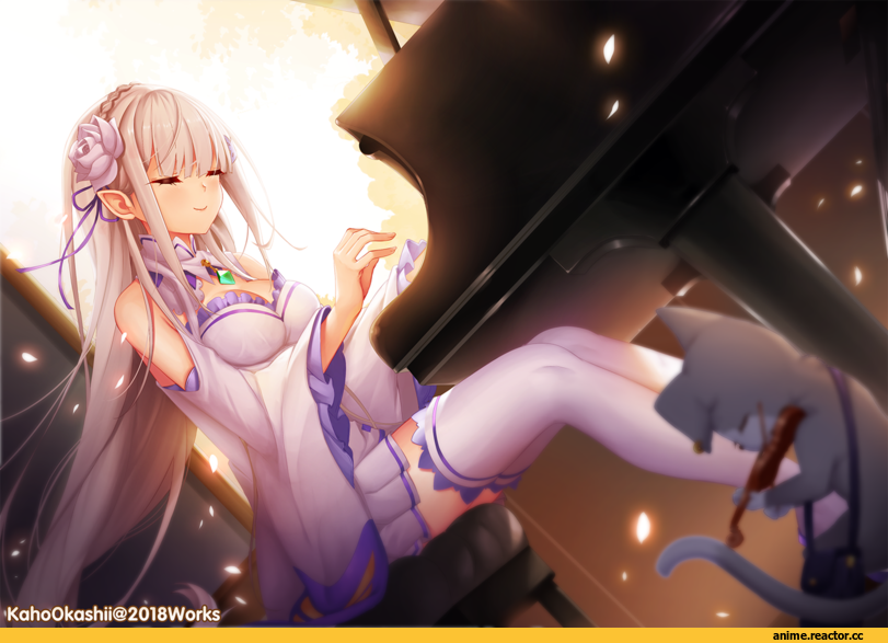 Re Zero Kara Hajimeru Isekai Seikatsu, Emilia (re zero), Pack (re zero), Kaho Okashii, Anime Art, Anime
