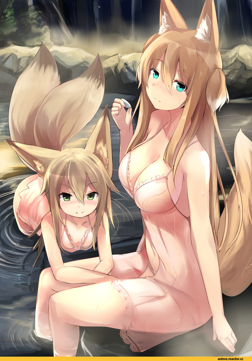 Anime Art, Haik, Kitsune, Animal Ears, Anime Ero Swim, Anime Ero, Anime