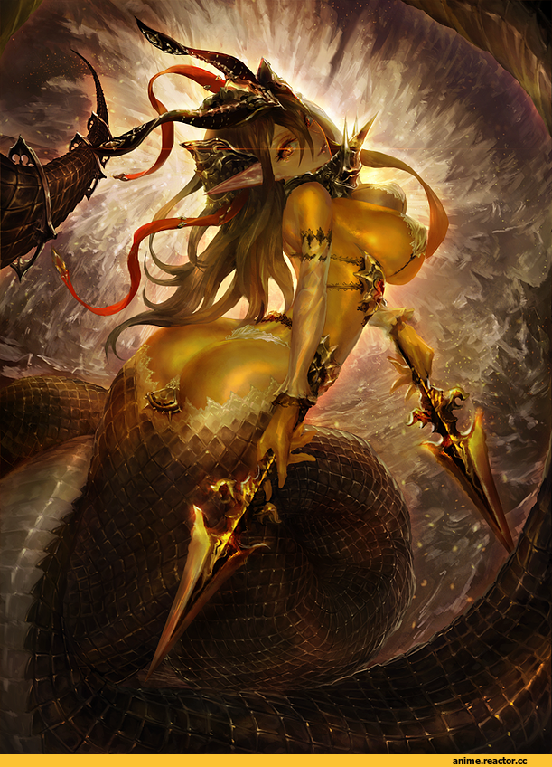 Anime Ero, Lamia (Monster Girl Anime), Monster Girl (Anime), Anime Art, cristian penas, AO, Anime