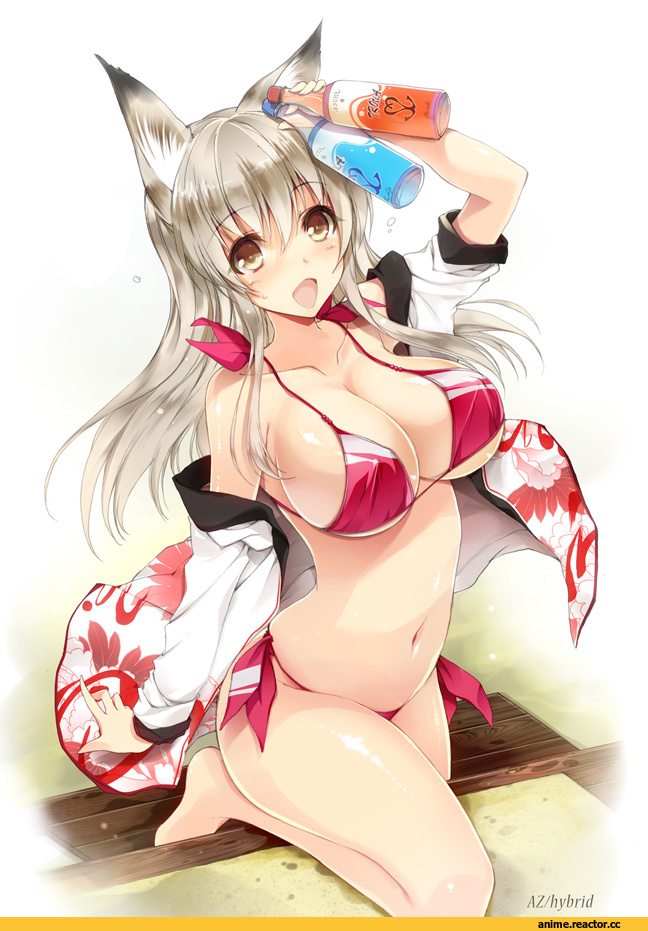Anime Art, AO, Animal Ears, Kitsune, won (az hybrid), Anime Ero Swim, Anime Ero, Anime
