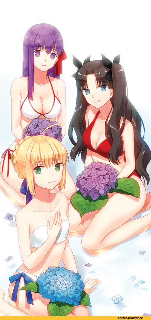 Fate (series), Sakura Matou, Fate/Stay Night, Saber (Fate), Tohsaka Rin, Anime Ero Swim, Anime Ero, karinzero, Anime
