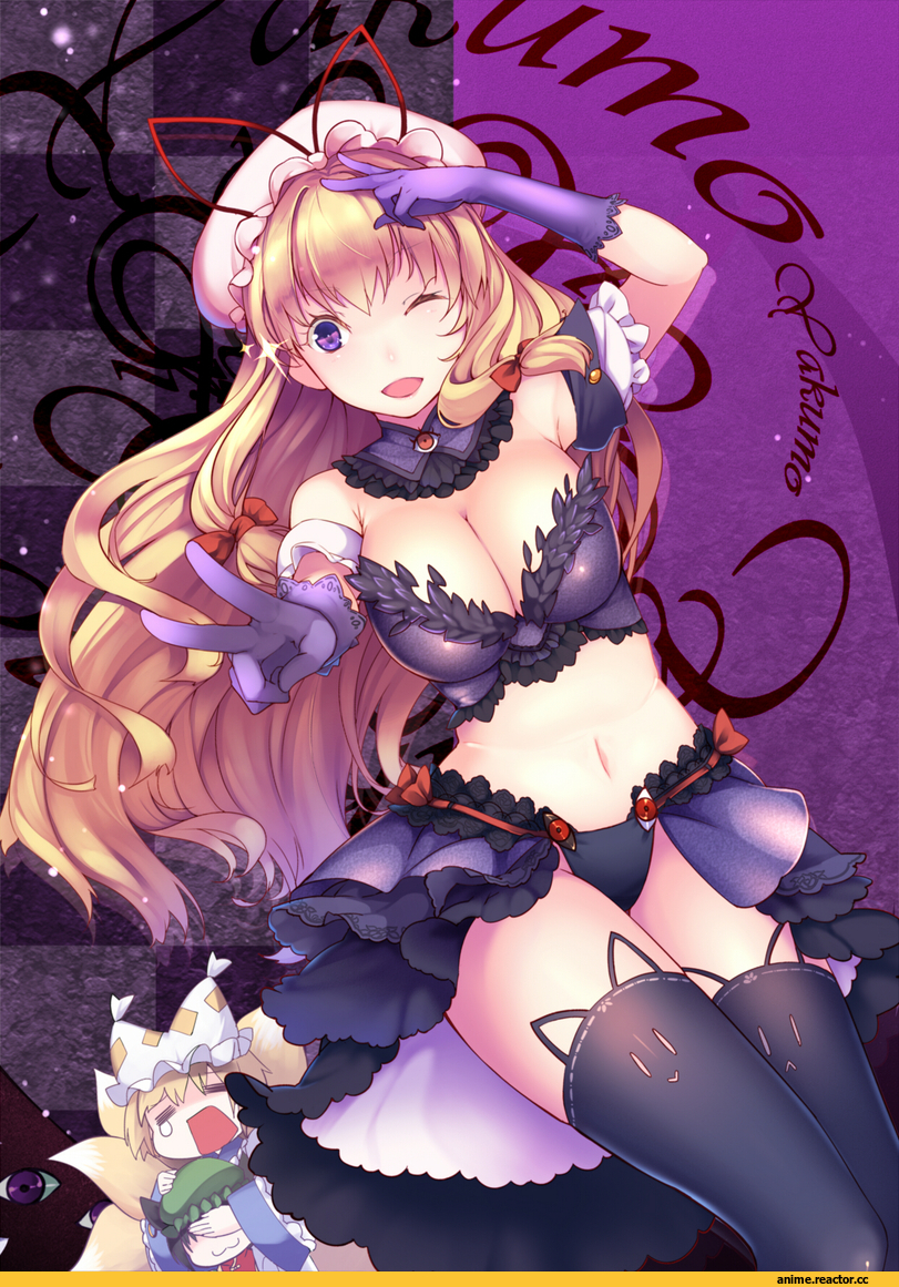 Sinchi, Yakumo Yukari, Touhou Project, Yakumo Ran, Chen, Anime Adult pantsu, Anime Ero, в комментах ещё одна, Anime