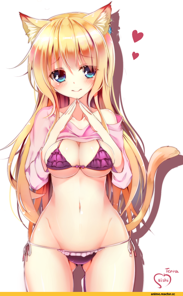 suitenjh, AO, Anime Art, Anime Ero Swim, Anime Ero, neko, Animal Ears, Anime