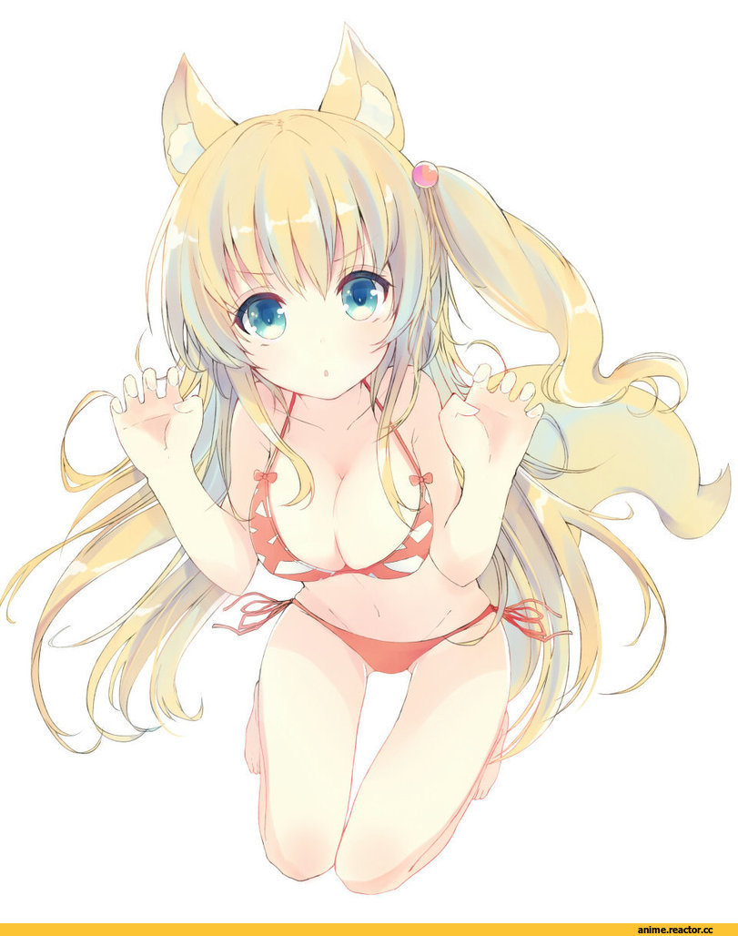 Anime Ero, Anime Ero Swim, Animal Ears, Anime Art, AO, kurumi (69a4y), Kitsune, Anime