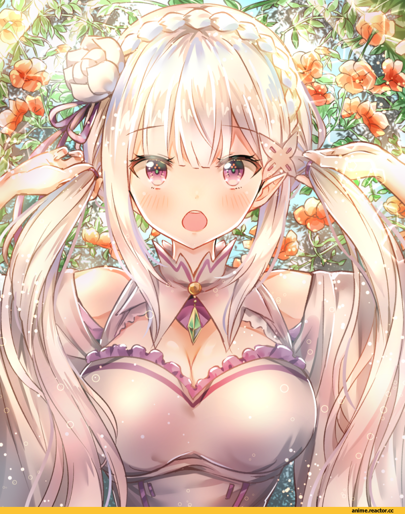 Re Zero Kara Hajimeru Isekai Seikatsu, Emilia (re zero), melings (aot2846), twintails, Anime