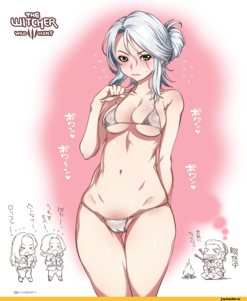 The Witcher 3, The Witcher, Игры, Цири, Mudou Eichi, Anime Art, Anime Ero Swim, Anime Ero, Игровая эротика, Трисс Меригольд, Anime