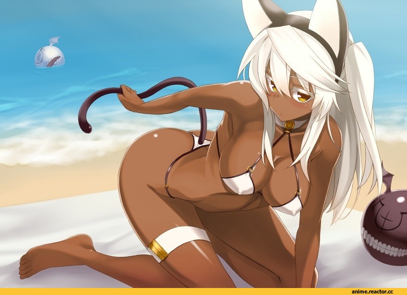 Guilty Gear, Игры, Ramlethal Valentine, sengoku aky, neko, Animal Ears, Anime Ero Swim, Anime Ero, Anime