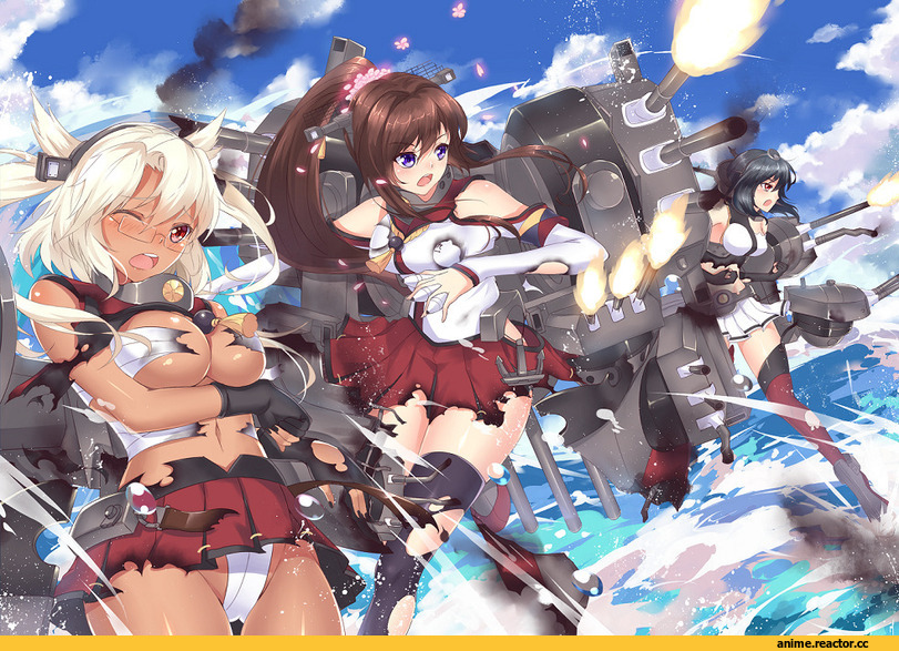 Nagato (Kantai Collection), Kantai Collection, Yamato (Kantai Collection), Musashi (Kantai Collection), Anime Ero, pc9527, Anime