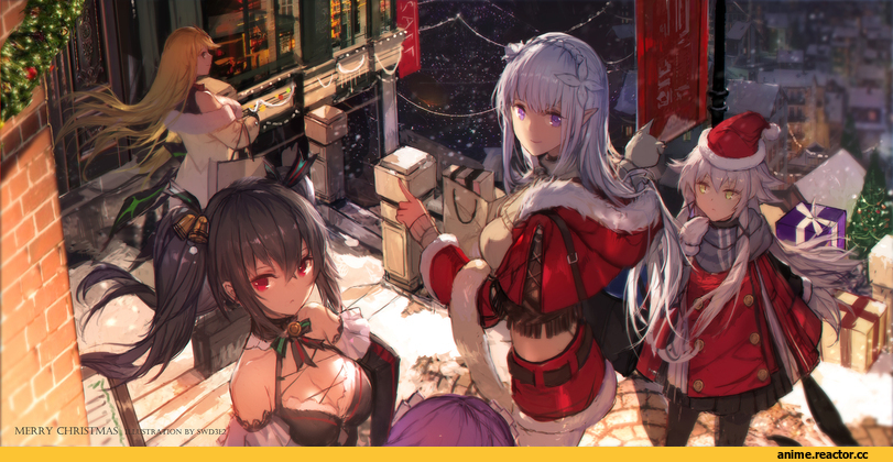 Emilia (re zero), hikari (xenoblade 2), Noire (Neptune), Neptune (series), Swd3e2, crossover, sen no kiseki 4, Игровой арт, Игры, altina orion, Anime, Anime Art, Re Zero Kara Hajimeru Isekai Seikatsu