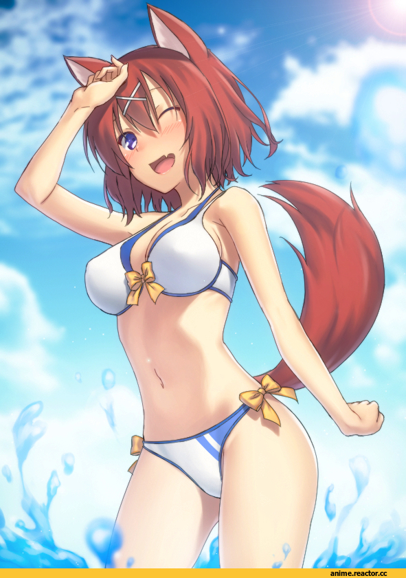 Amairo Islenauts, Mikazuchi ZEUS, Anime Art, Inumimi, Animal Ears, Anime Ero Swim, Anime Ero, Anime