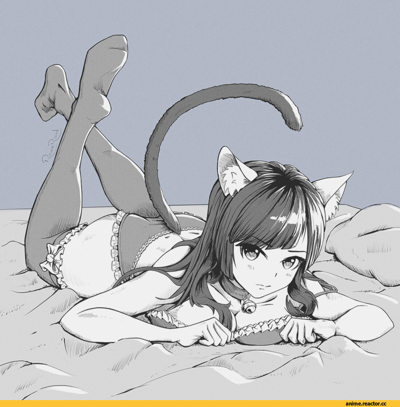 raiine rand, Monochrome (Anime), Anime Art, Неко, Animal Ears, Anime Ero Pantsu, Anime Ero, Anime Ero Ass, Anime