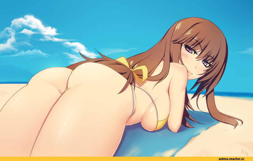 Kuroonehalf, AO, Anime Art, Anime Ero Swim, Anime Ero, oshiri, Anime