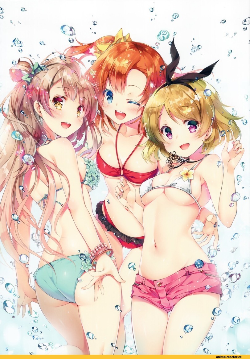 Anime Ero Swim, Anime Ero, Koizumi Hanayo, Love Live!, Kousaka Honoka, Minami Kotori, Anime