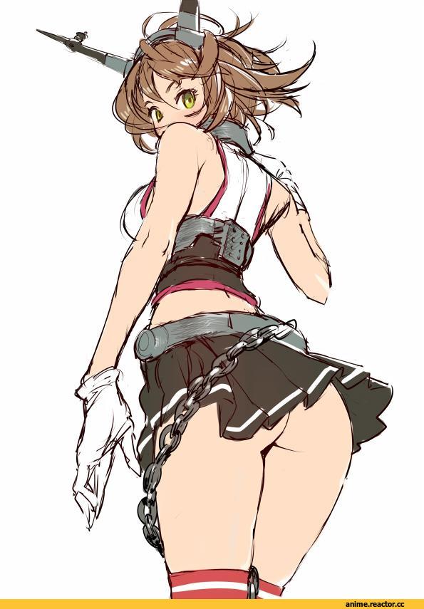 Mutsu, Kantai Collection, Matsuda (Matsukichi), Anime Art, oshiri, Anime Ero, Anime