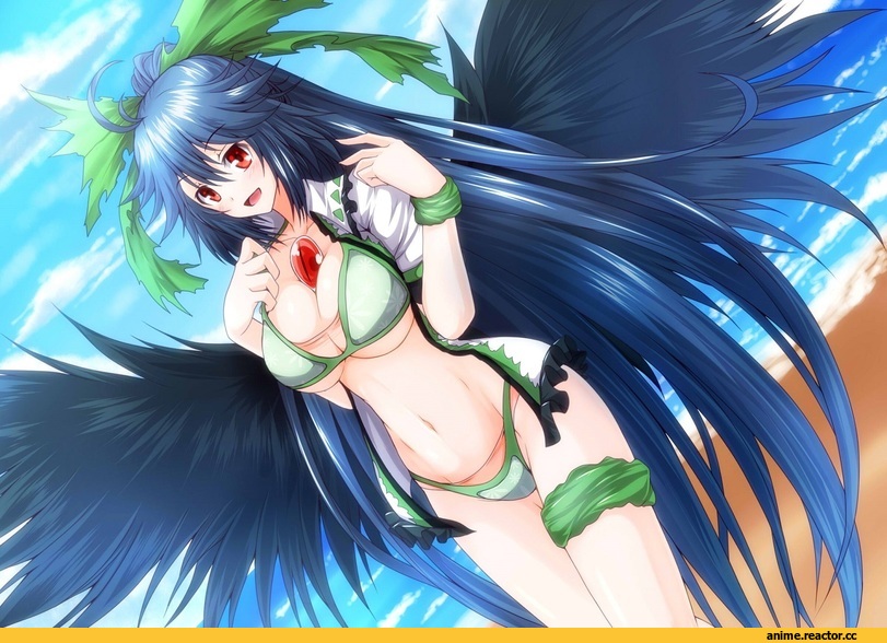 g (desukingu), Reiuji Utsuho, Touhou Project, Anime Ero Swim, Anime Ero, Anime