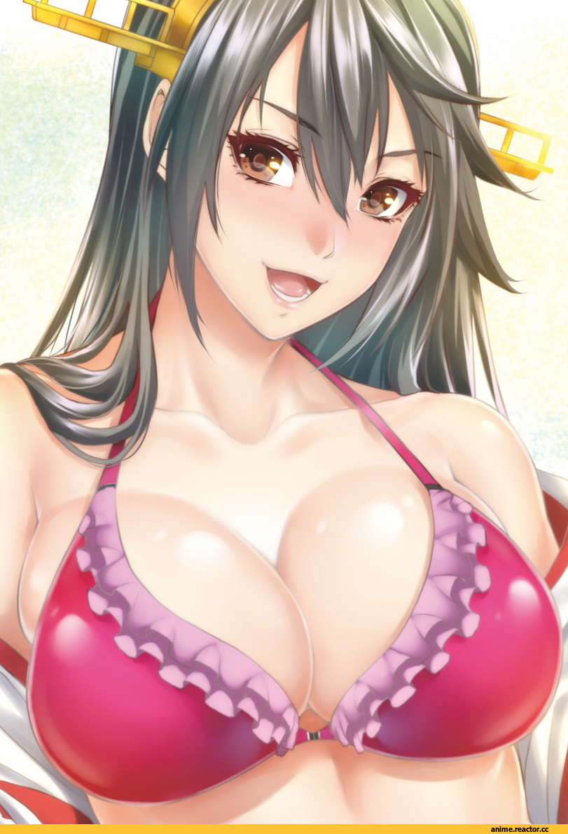Zucchini, Anime Art, Haruna (Kantai Collection), Kantai Collection, Anime Ero Swim, Anime Ero, удалённое, Anime