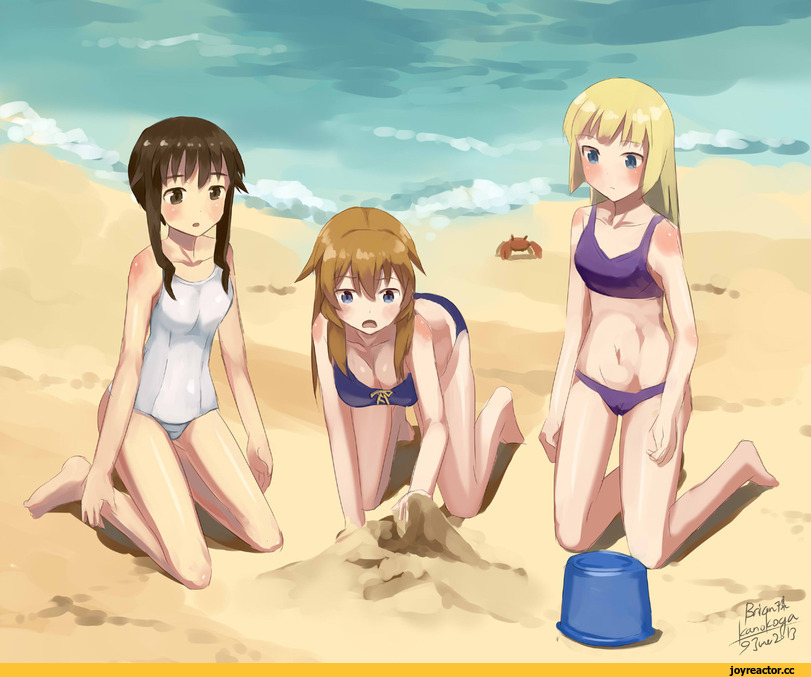Strike Witches, takei junko, aleksandra i. pokryshkin, Charlotte E. Yeager, Anime Ero Swim, Anime Ero, Anime Adult pantsu, Anime Art, marian e carl, Anime