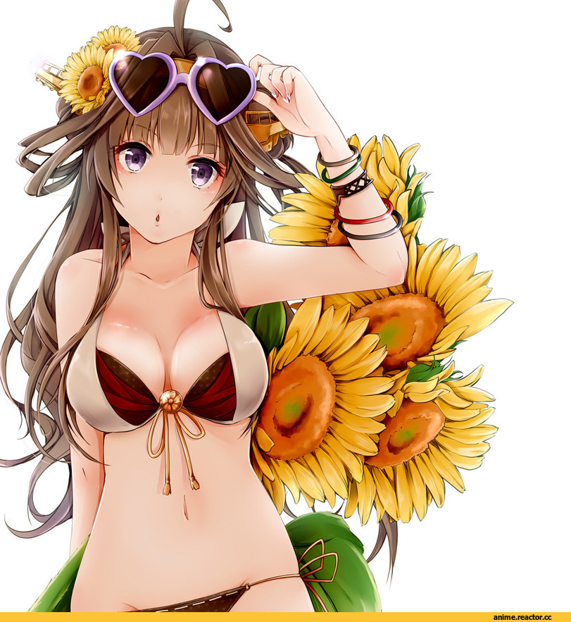 Anime Art, okatsukisei, Kantai Collection, Kongou (Kantai Collection), Anime Ero, Anime Ero Swim, Anime