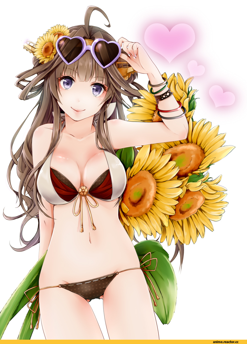 Anime Art, okatsukisei, Kantai Collection, Kongou (Kantai Collection), Anime Ero, Anime Ero Swim, Anime