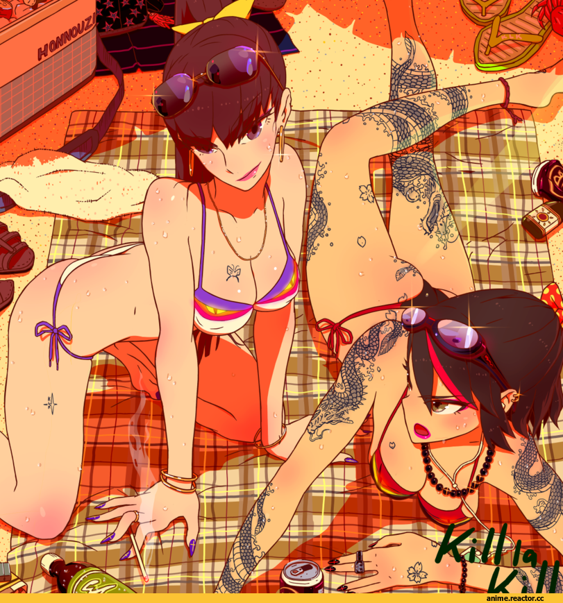 Matoi Ryuuko, Kill la Kill, Kiryuuin Satsuki, Anime Ero Swim, Anime Ero, moke-re-mubenbe, Anime Adult Wet, Senketsu, junketsu, Anime