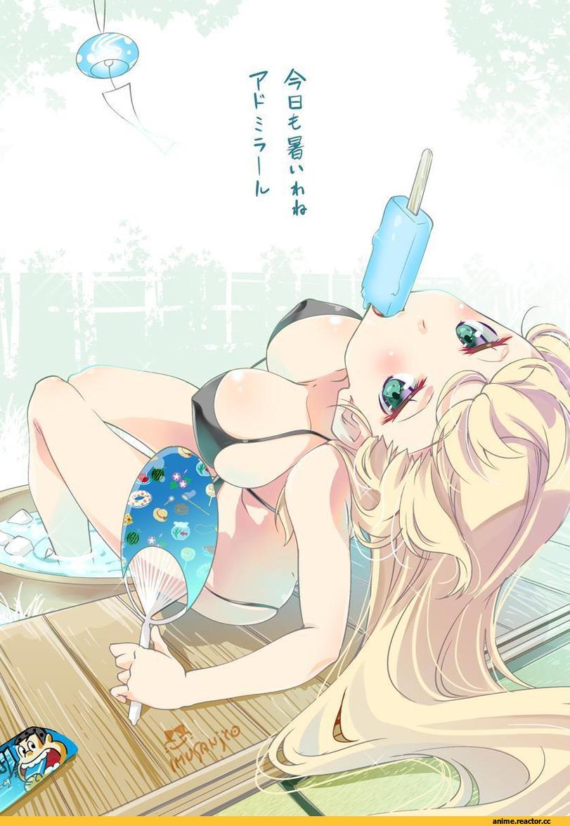 Bismarck (Kantai Collection), Kantai Collection, imu sanjo, Anime Ero Swim, Anime Ero, Anime
