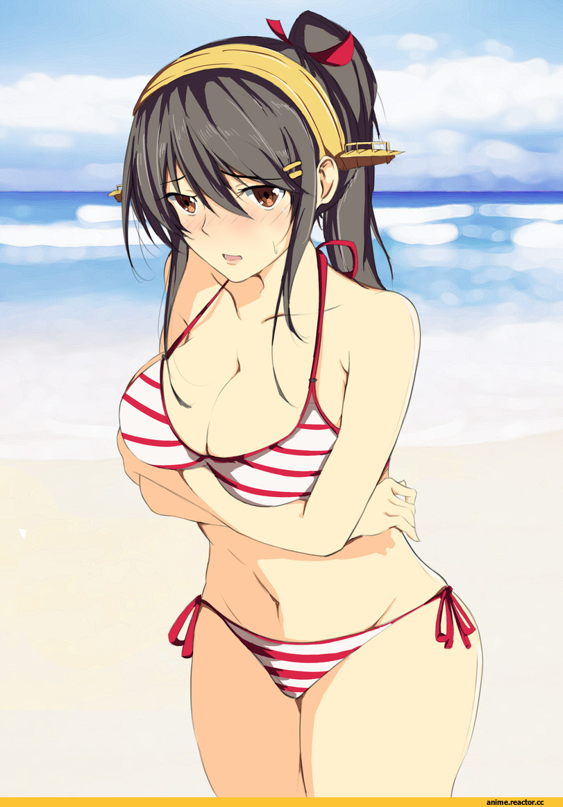 Anime Art, Kantai Collection, Haruna (Kantai Collection), Anime Ero Swim, Anime Ero, Anime