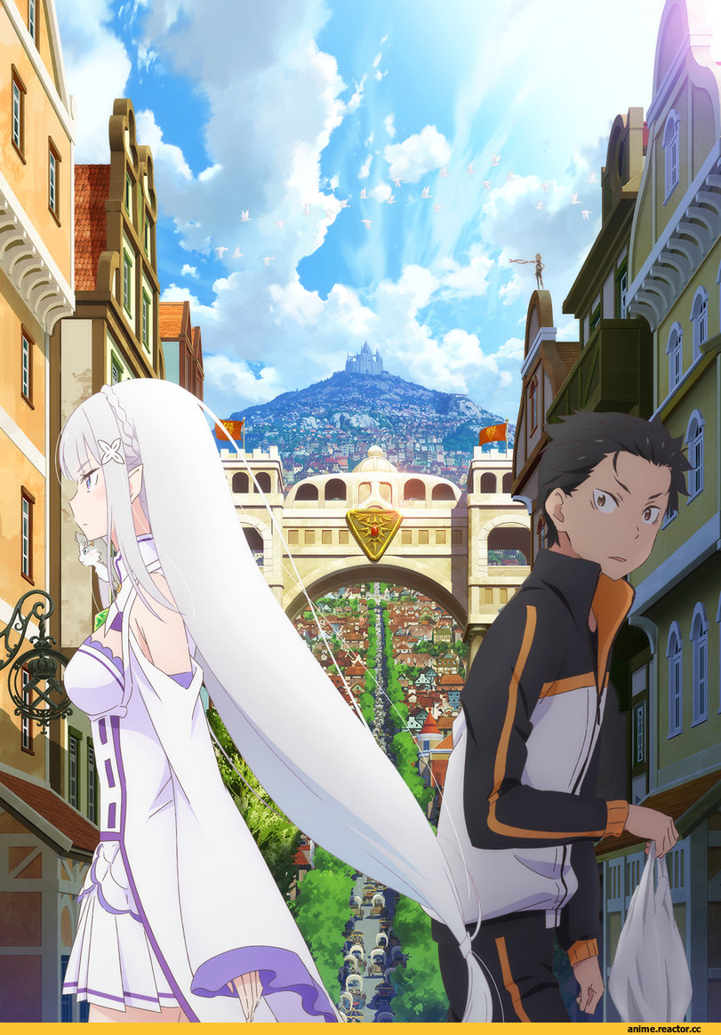 Re Zero Kara Hajimeru Isekai Seikatsu, Natsuki Subaru, Emilia (re zero), Pack (re zero), Felt (re zero), Sakai Kyuuta, Anime