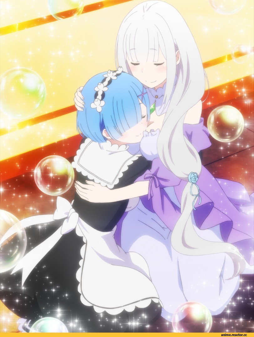 Re Zero Kara Hajimeru Isekai Seikatsu, Rem (re zero), Emilia (re zero), Anime