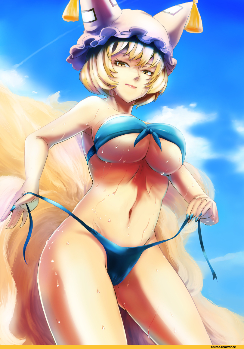 Yakumo Ran, Touhou Project, Anime Ero Swim, Anime Ero, Kitsune, Animal Ears, Anime Adult Wet, Anime
