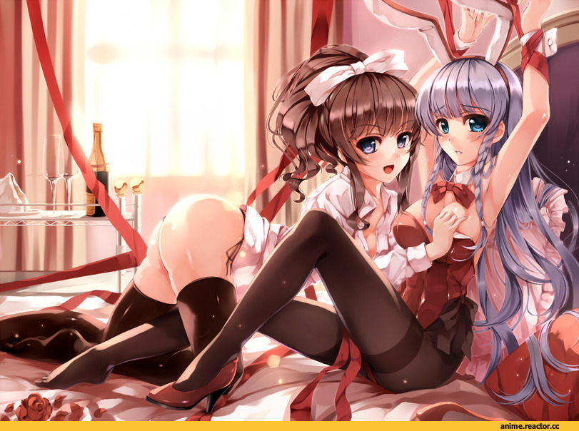 oshiri, Anime Ero Yuri, Anime Ero BDSM, Usagimimi, Animal Ears, Ushinawareta mirai wo motomete, furukawa yui, hanamiya nagisa, Anime Art, набрал 0 рейтинга, Anime, Anime Ero