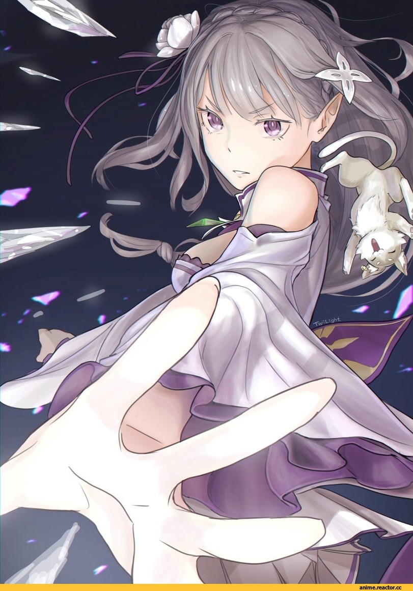 towarai, Anime Art, artist, Emilia (re zero), Re Zero Kara Hajimeru Isekai Seikatsu, Pack (re zero), Anime