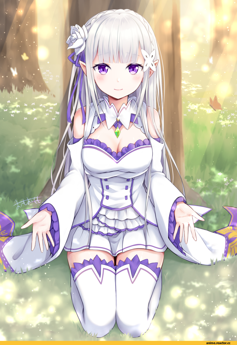 Anime Art, artist, Emilia (re zero), Re Zero Kara Hajimeru Isekai Seikatsu, omoomomo, Anime
