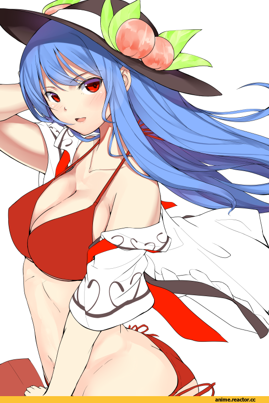 Hinanawi Tenshi, Touhou Project, neropaso, Anime Ero Swim, Anime Ero, Anime