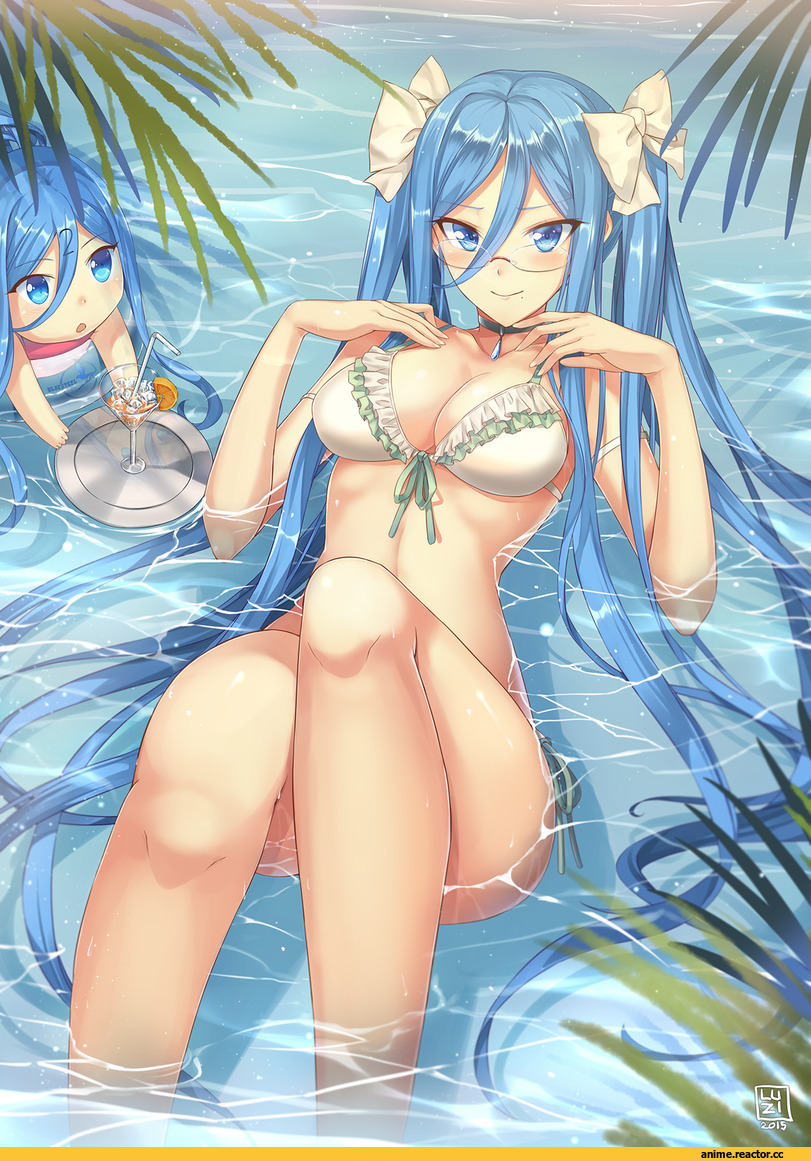 Anime Art, luzi, Aoki Hagane no Arpeggio, Takao (Aoki Hagane no Arpeggio), Anime Ero, Anime Ero Swim, Anime Ero Megane, Anime