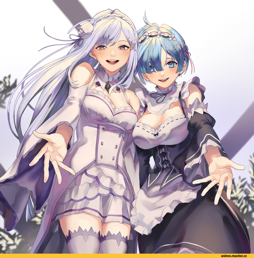 Eredhen, Anime Art, artist, Emilia (re zero), Re Zero Kara Hajimeru Isekai Seikatsu, Rem (re zero), Anime