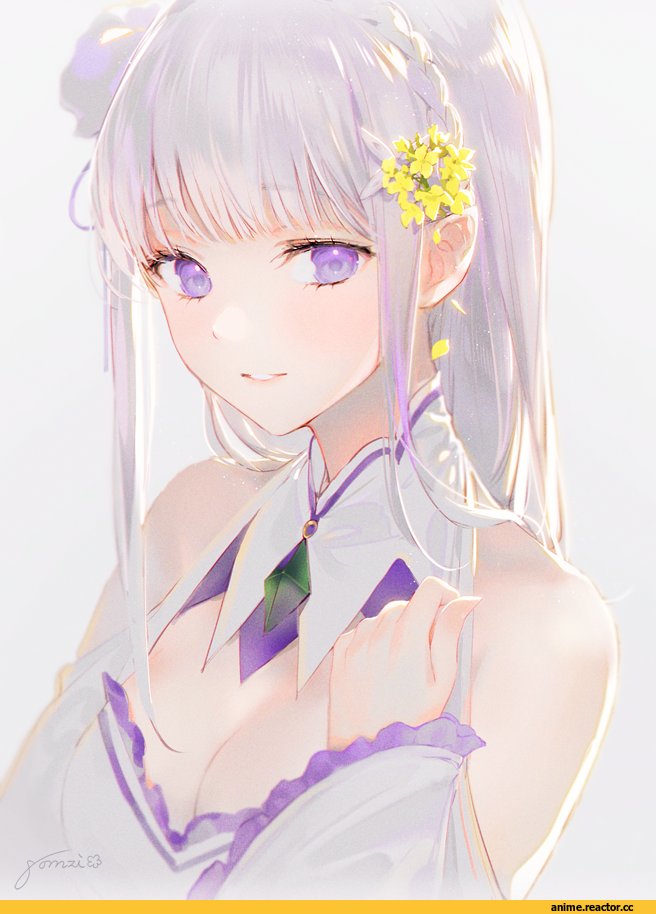 gomzi, Anime Art, artist, Emilia (re zero), Re Zero Kara Hajimeru Isekai Seikatsu, Anime