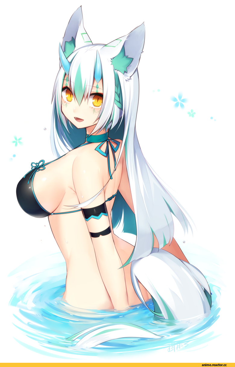 Muryou, Anime Adult Wet, Anime Ero Swim, Anime Ero, Kitsune, Animal Ears, Anime