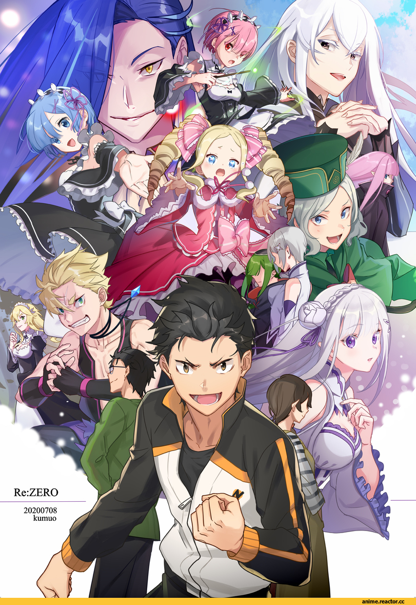Re Zero Kara Hajimeru Isekai Seikatsu, Emilia (re zero), Natsuki Subaru, DdukaE, под катом еще одна, Anime