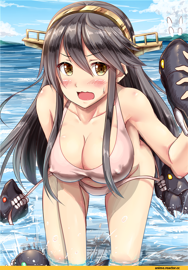 Anime Art, feesu (rinc7600), Kantai Collection, Haruna (Kantai Collection), Anime Ero, Anime Ero Swim, Anime