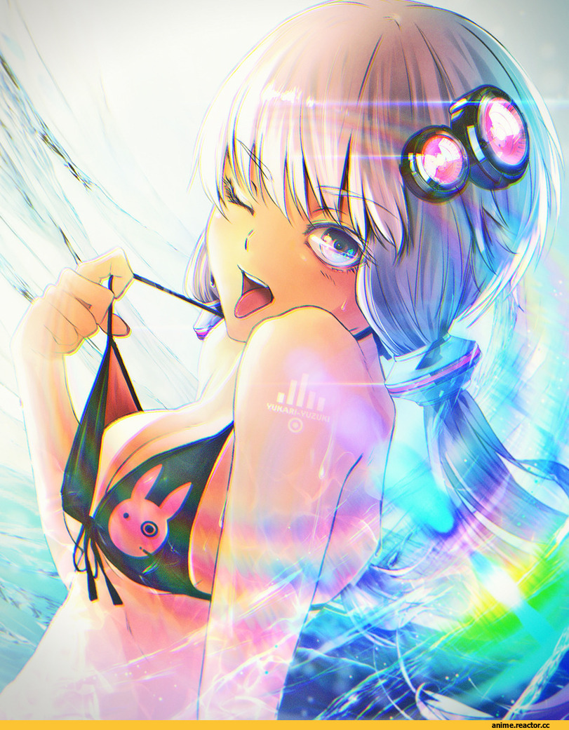Anime Art, ajigo, Anime Ero Swim, Anime Ero, Yuzuki Yukari, Vocaloid, Anime