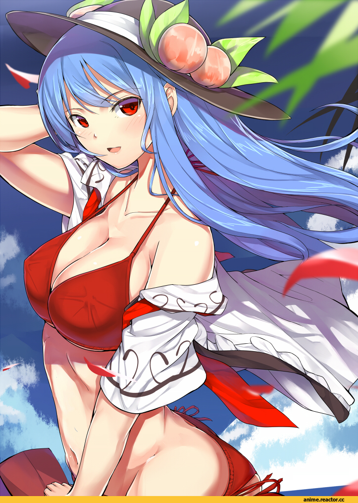 Hinanawi Tenshi, Touhou Project, neropaso, Anime Ero Swim, Anime Ero, Anime