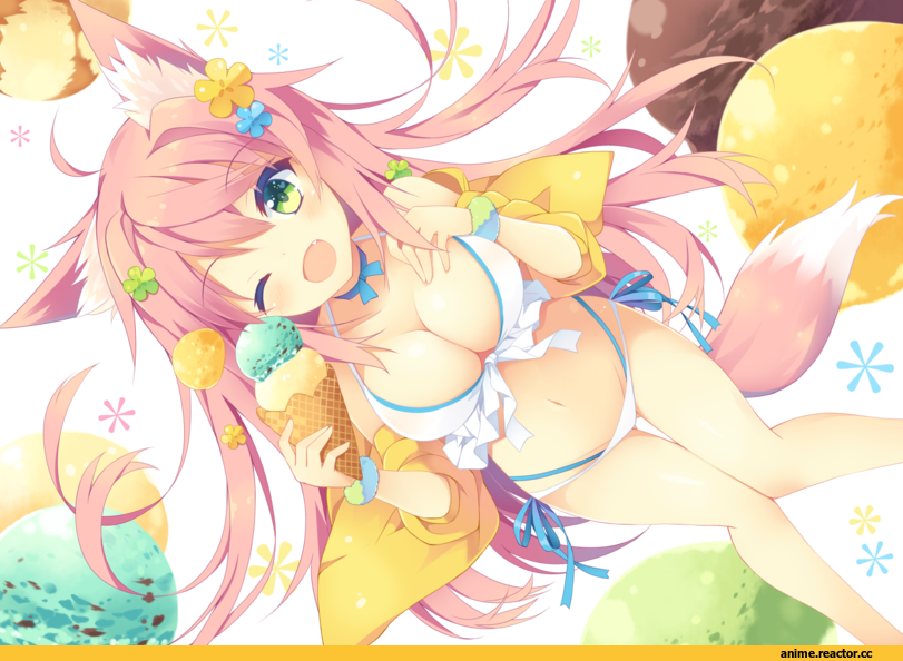 Anime Original, Anime Art, Animal Ears, Kitsune, Anime Ero, Anime Ero Swim, Anime