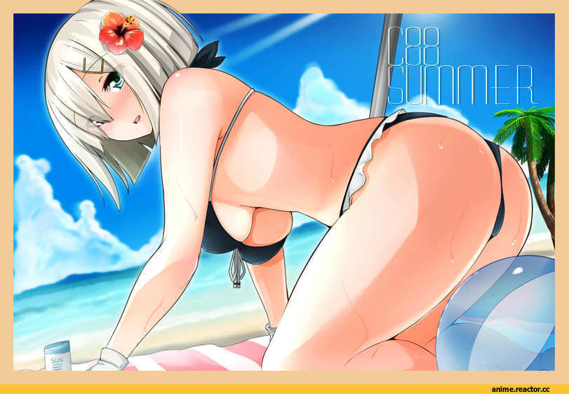 Hamakaze (Kantai Collection), Kantai Collection, yuna (spn28u79), Anime Adult Wet, Anime Ero Swim, Anime Ero, oshiri, Anime